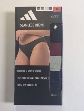 Adidas Seamless Bikini - Black, Maroon, Light Gray, Navy (4 Pack)